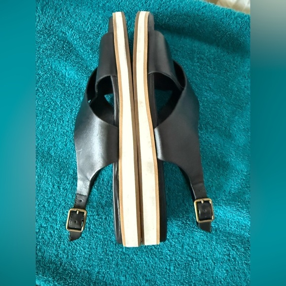 Cole Haan's Grand Series Mira Crossband Sandals, Black Leather Womens Sz 7b - Picture 9 of 9